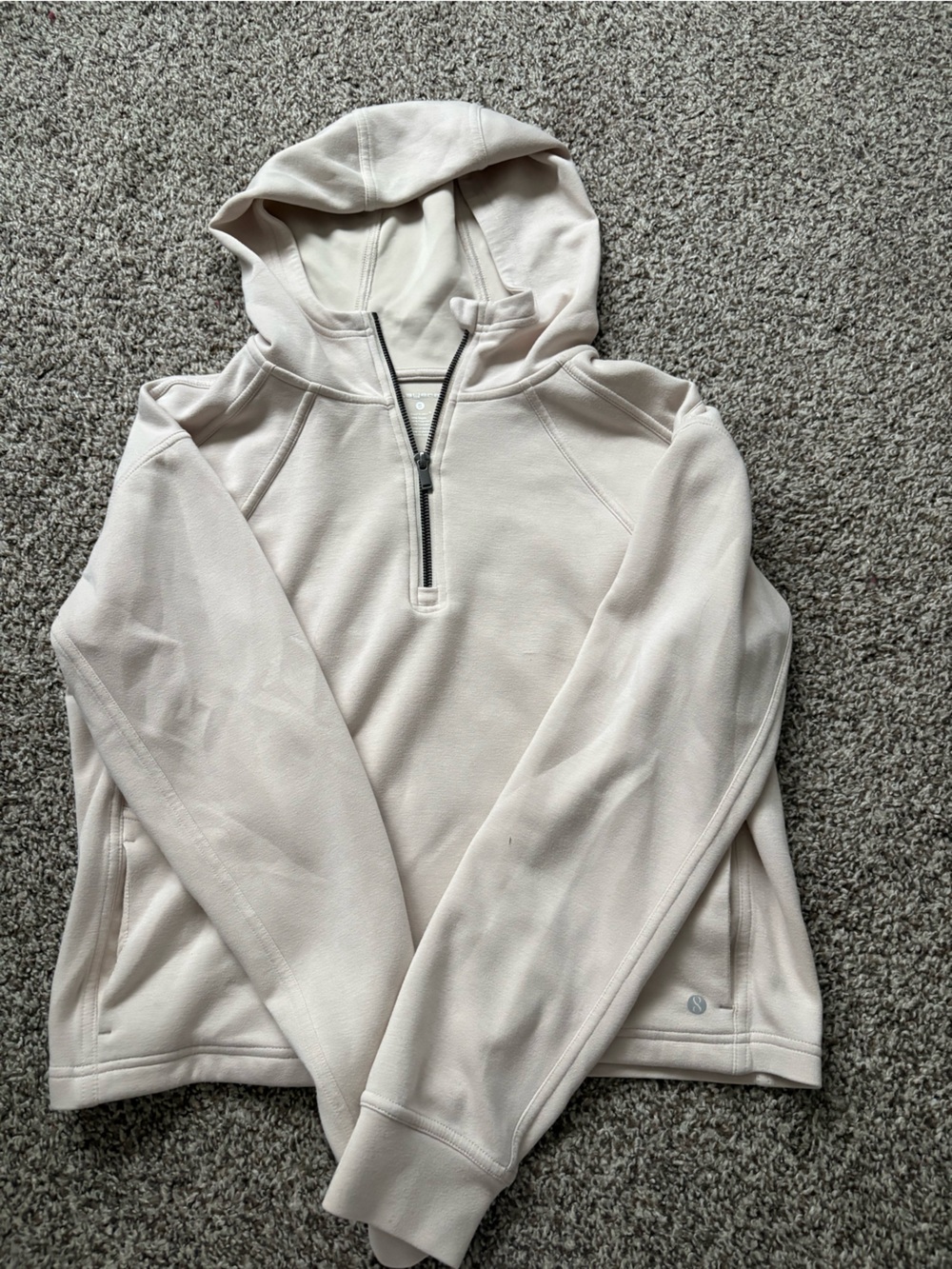 Layer 8 Cream Half-Zip Hoodie